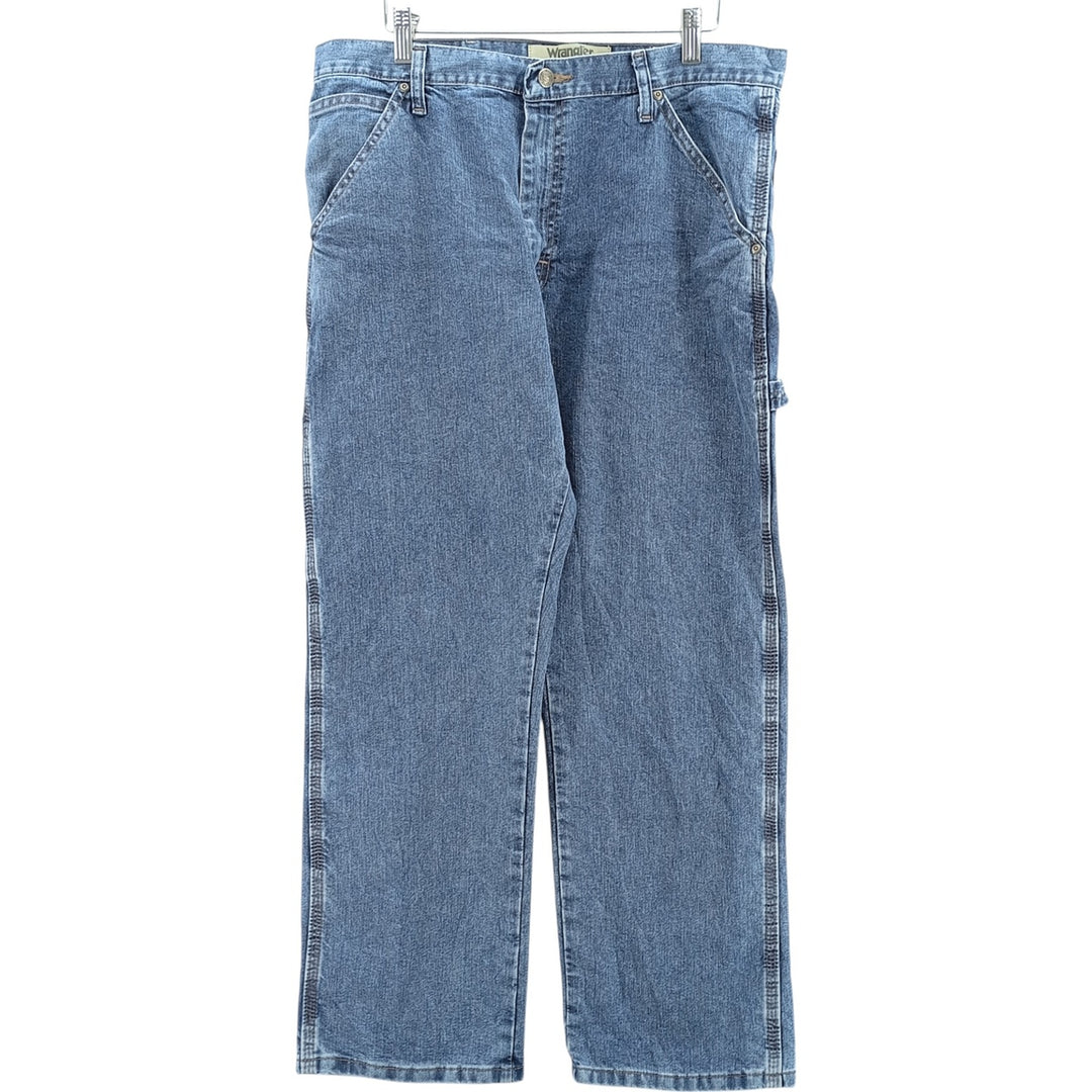 2000'S Wrangler Authentics Denim Painter Pants, Men's, Size W35 cotton blue type Vintage Second Hand