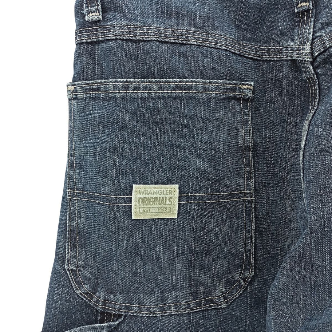 00'S Wrangler CARPENTER denim painter pants for men, equivalent to W32 cotton blue type Vintage Second Hand