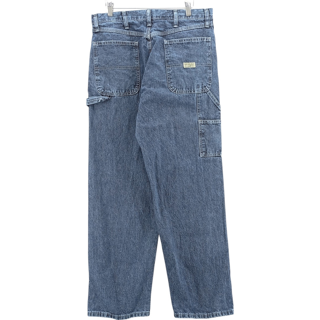 00'S Wrangler CARPENTER denim painter pants for men, equivalent to W34 cotton blue type Vintage Second Hand