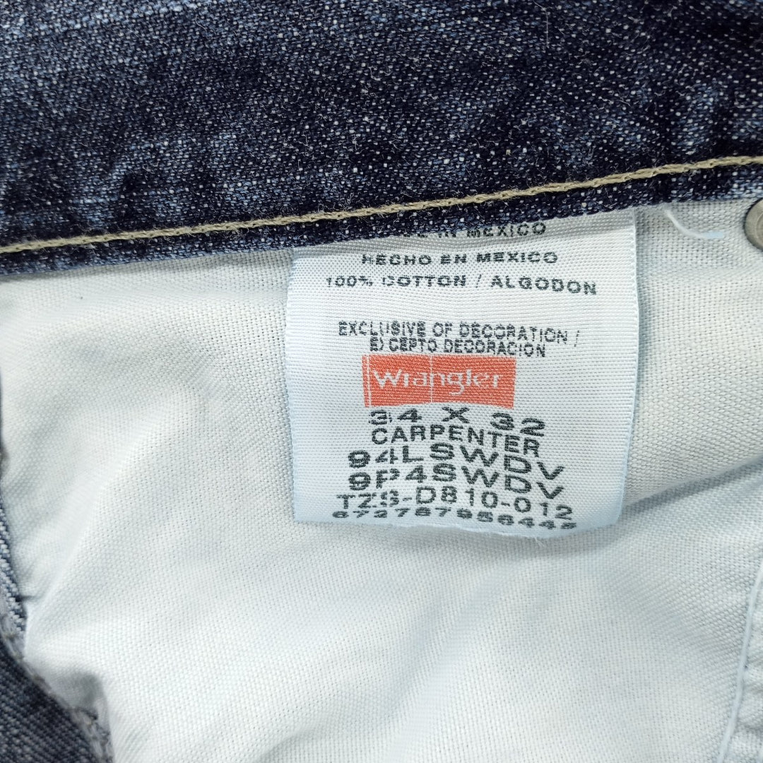00'S Wrangler CARPENTER denim painter pants for men, equivalent to W34 cotton blue type Vintage Second Hand