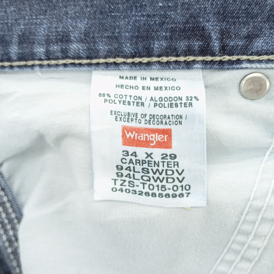 00'S Wrangler CARPENTER denim painter pants for men, equivalent to W34 cotton blue type Vintage Second Hand