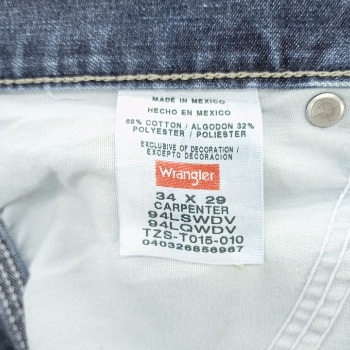 00'S Wrangler CARPENTER denim painter pants for men, equivalent to W34 cotton blue type Vintage Second Hand