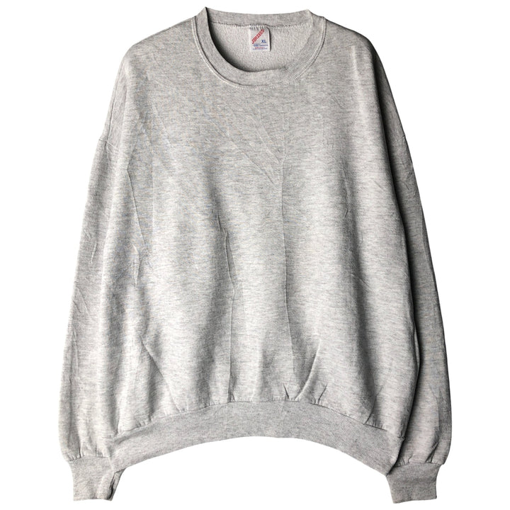 80s-90'S Jerzees Plain Blank Sweatshirt Trainer Made in USA Men's XL Vintage cotton gray type Vintage Second Hand