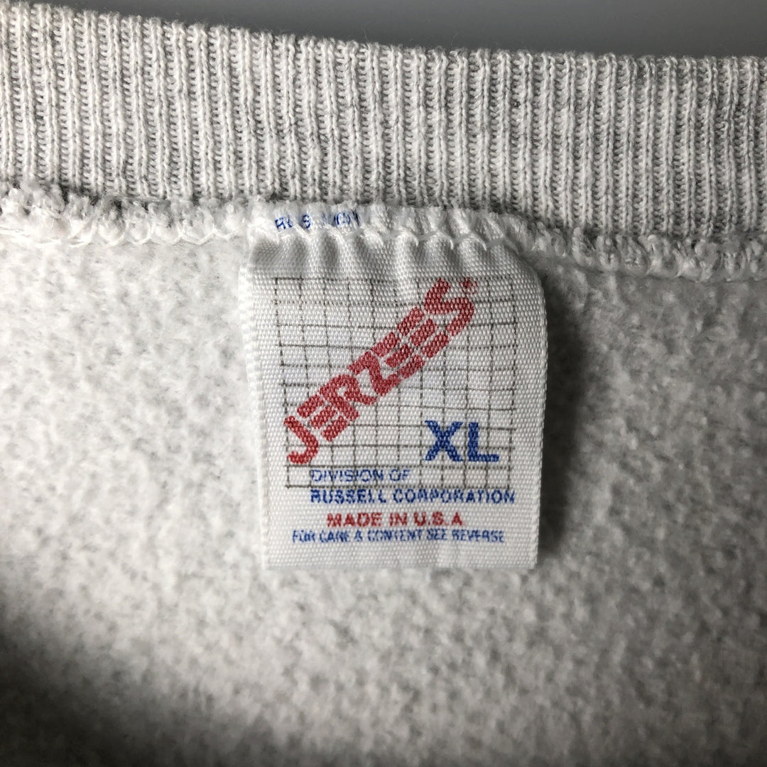 80s-90'S Jerzees Plain Blank Sweatshirt Trainer Made in USA Men's XL Vintage cotton gray type Vintage Second Hand