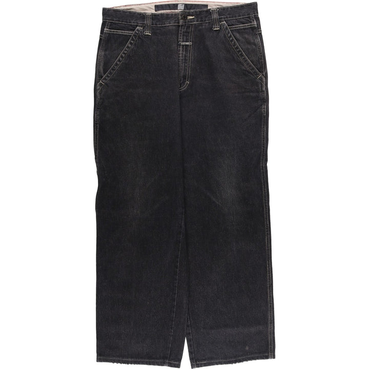 Marithe Francois Girbaud denim painter pants, men's size W35 cotton black type Vintage Second Hand