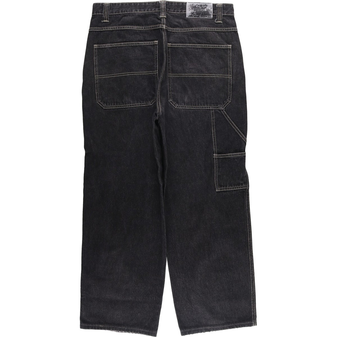 Marithe Francois Girbaud denim painter pants, men's size W35 cotton black type Vintage Second Hand