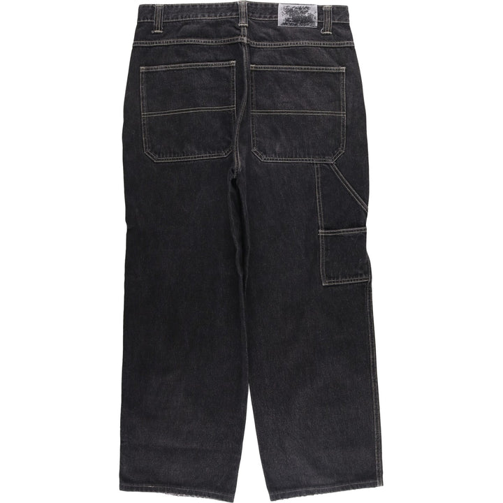 Marithe Francois Girbaud denim painter pants, men's size W35 cotton black type Vintage Second Hand