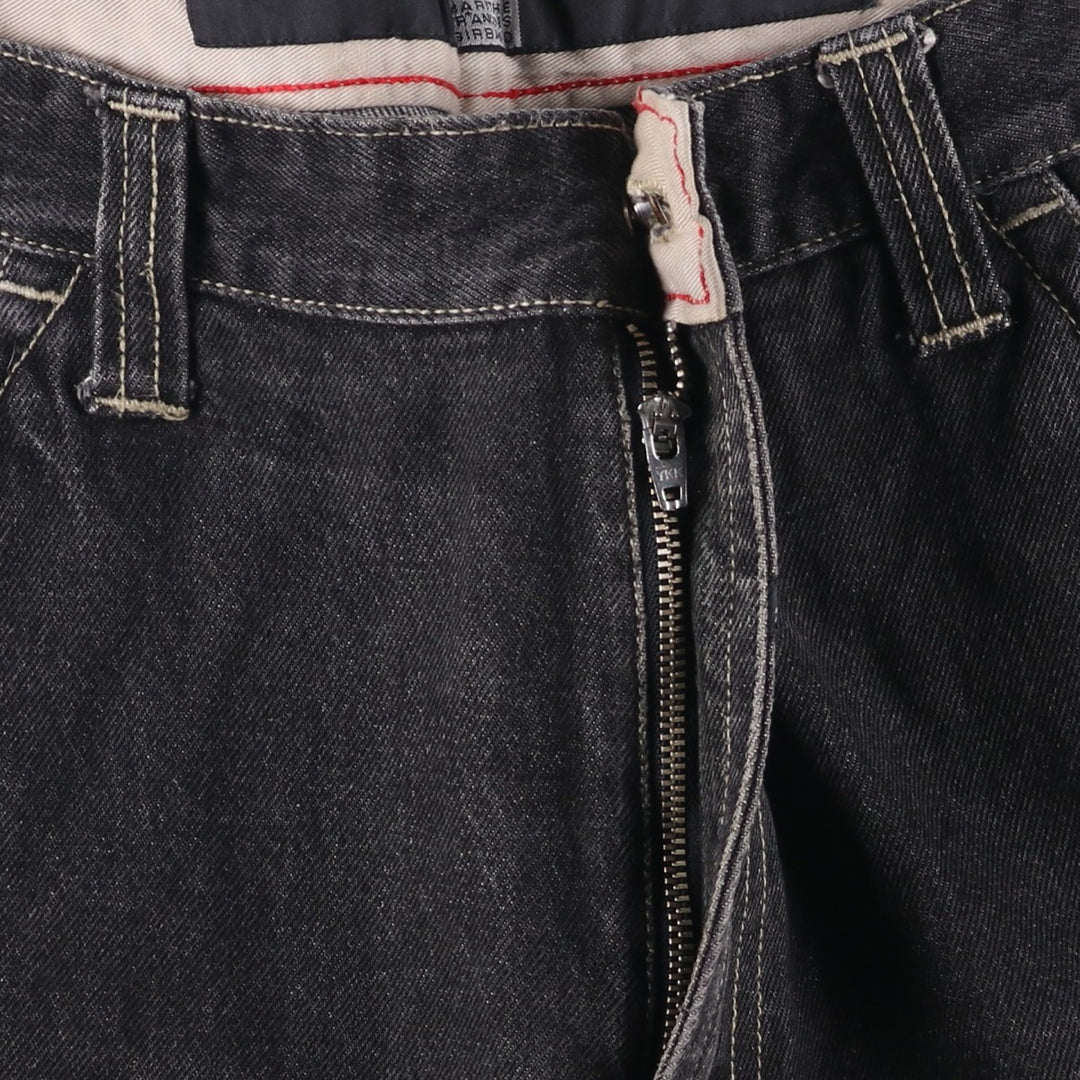 Marithe Francois Girbaud denim painter pants, men's size W35 cotton black type Vintage Second Hand