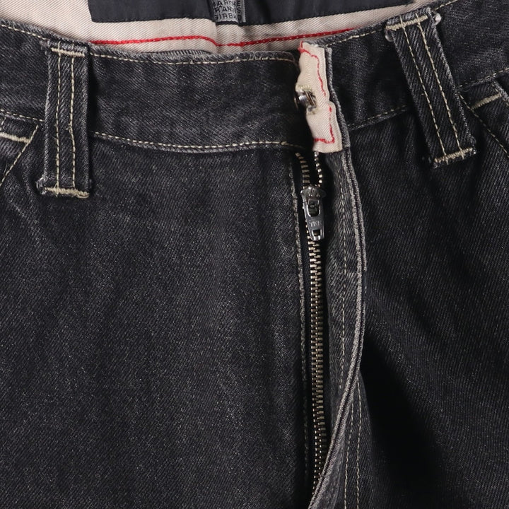 Marithe Francois Girbaud denim painter pants, men's size W35 cotton black type Vintage Second Hand