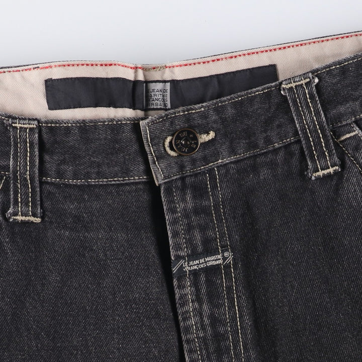 Marithe Francois Girbaud denim painter pants, men's size W35 cotton black type Vintage Second Hand