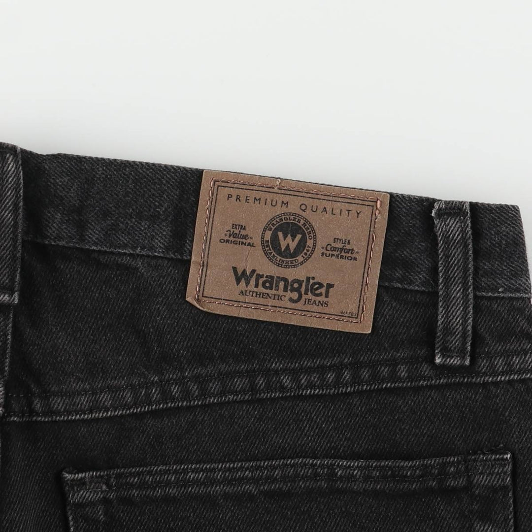 Wrangler Men's Black Denim Tapered Denim Pants, Size W32 cotton black type Vintage Second Hand