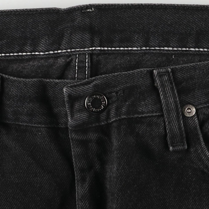 Wrangler Men's Black Denim Tapered Denim Pants, Size W32 cotton black type Vintage Second Hand