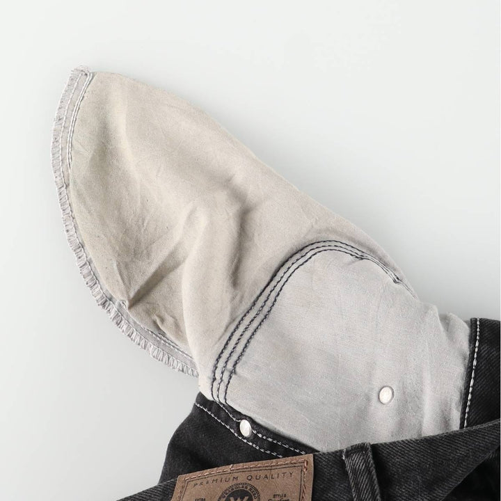 Wrangler Men's Black Denim Tapered Denim Pants, Size W32 cotton black type Vintage Second Hand