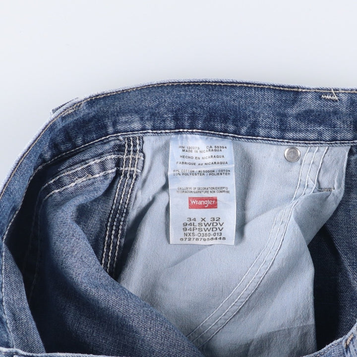 00'S Wrangler Denim Painter Pants Men's W34 cotton blue type Vintage Second Hand