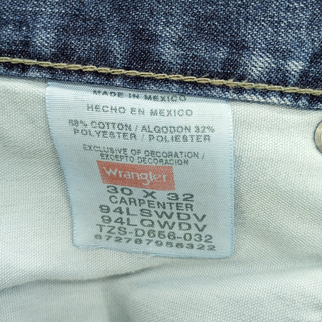 2000'S Wrangler Carpenter Denim Painter Pants, Men's, Size W31 cotton blue type Vintage Second Hand