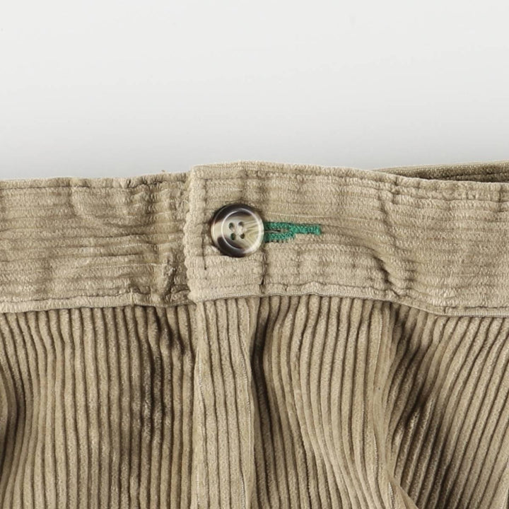 Vintage 90'S Tommy Hilfiger two-pleat corduroy pants, men's size W32. cotton Khaki type beige Vintage Second Hand