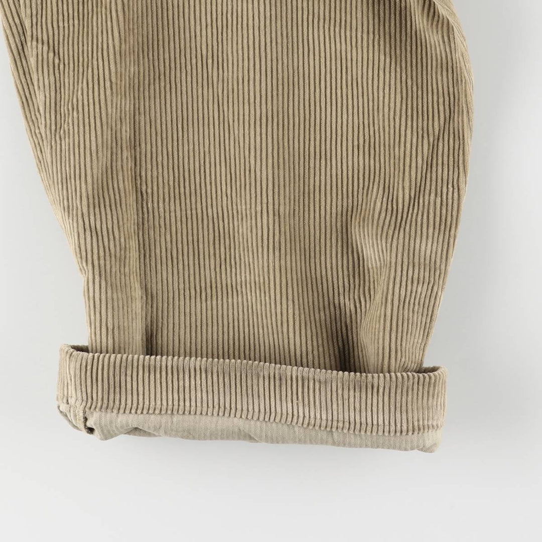 Vintage 90'S Tommy Hilfiger two-pleat corduroy pants, men's size W32. cotton Khaki type beige Vintage Second Hand