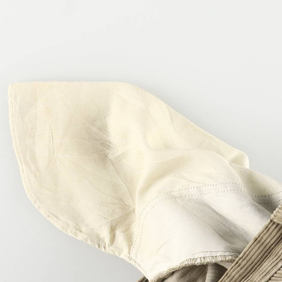 Vintage 90'S Tommy Hilfiger two-pleat corduroy pants, men's size W32. cotton Khaki type beige Vintage Second Hand