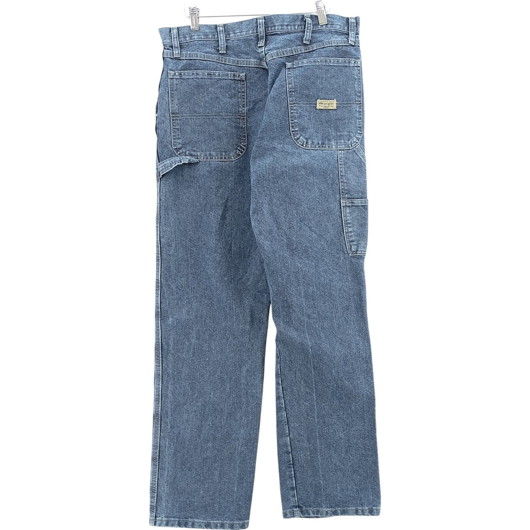 00'S Wrangler CARPENTER denim painter pants for men, equivalent to W34 cotton blue type Vintage Second Hand