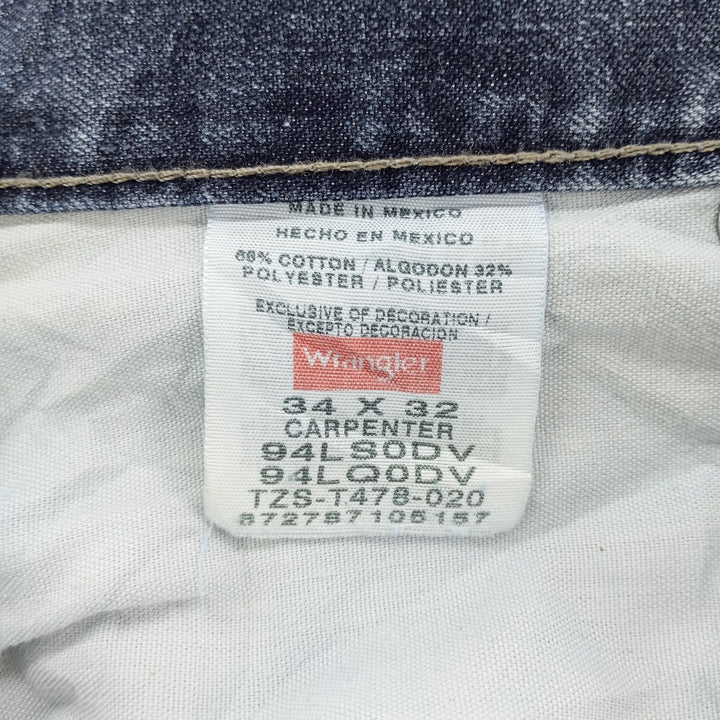 00'S Wrangler CARPENTER denim painter pants for men, equivalent to W34 cotton blue type Vintage Second Hand