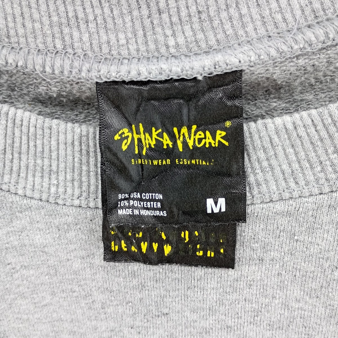 SHAKA plain blank sweatshirt, men's size M cotton gray type Vintage Second Hand