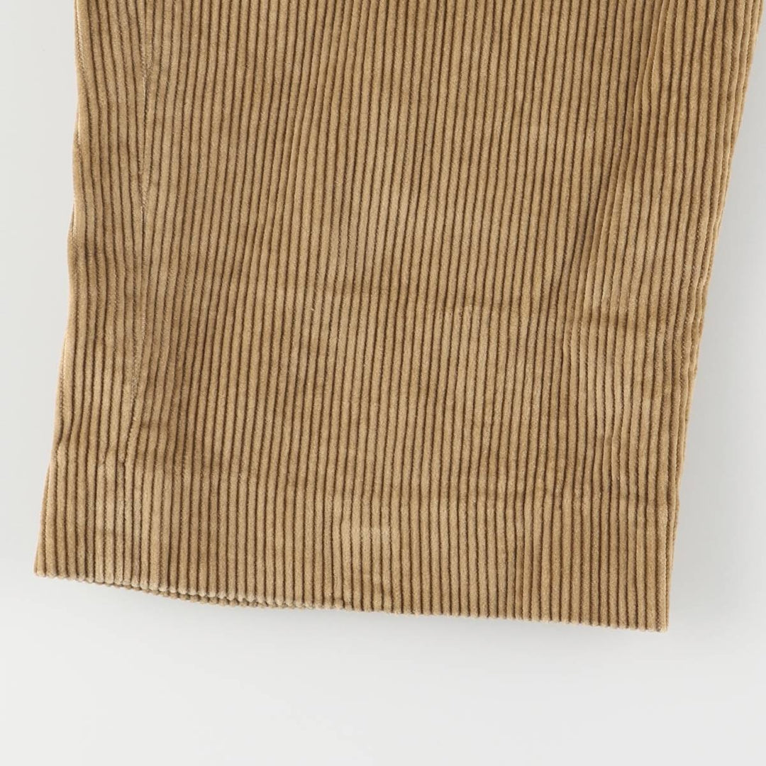 LLBean Classic Fit Wide-Ribbed Two-Pleated Corduroy Pants, Men's, Size W35 cotton Beige type Vintage Second Hand