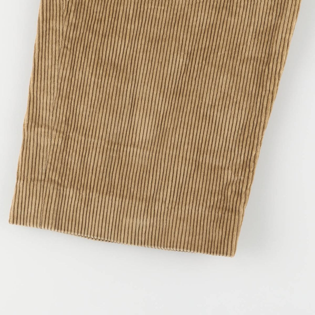 LLBean Classic Fit Wide-Ribbed Two-Pleated Corduroy Pants, Men's, Size W35 cotton Beige type Vintage Second Hand