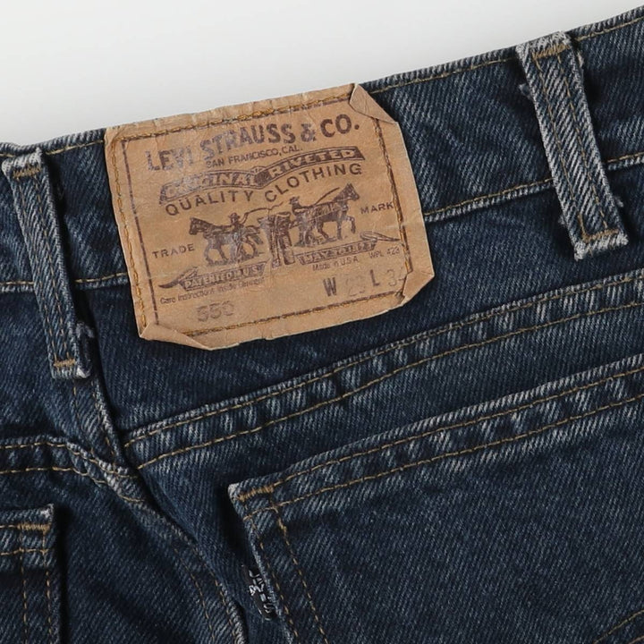 2000'S Levi's 550 Tapered Denim Pants, Made in USA, Men's, Size W29 cotton navy blue type Vintage Second Hand
