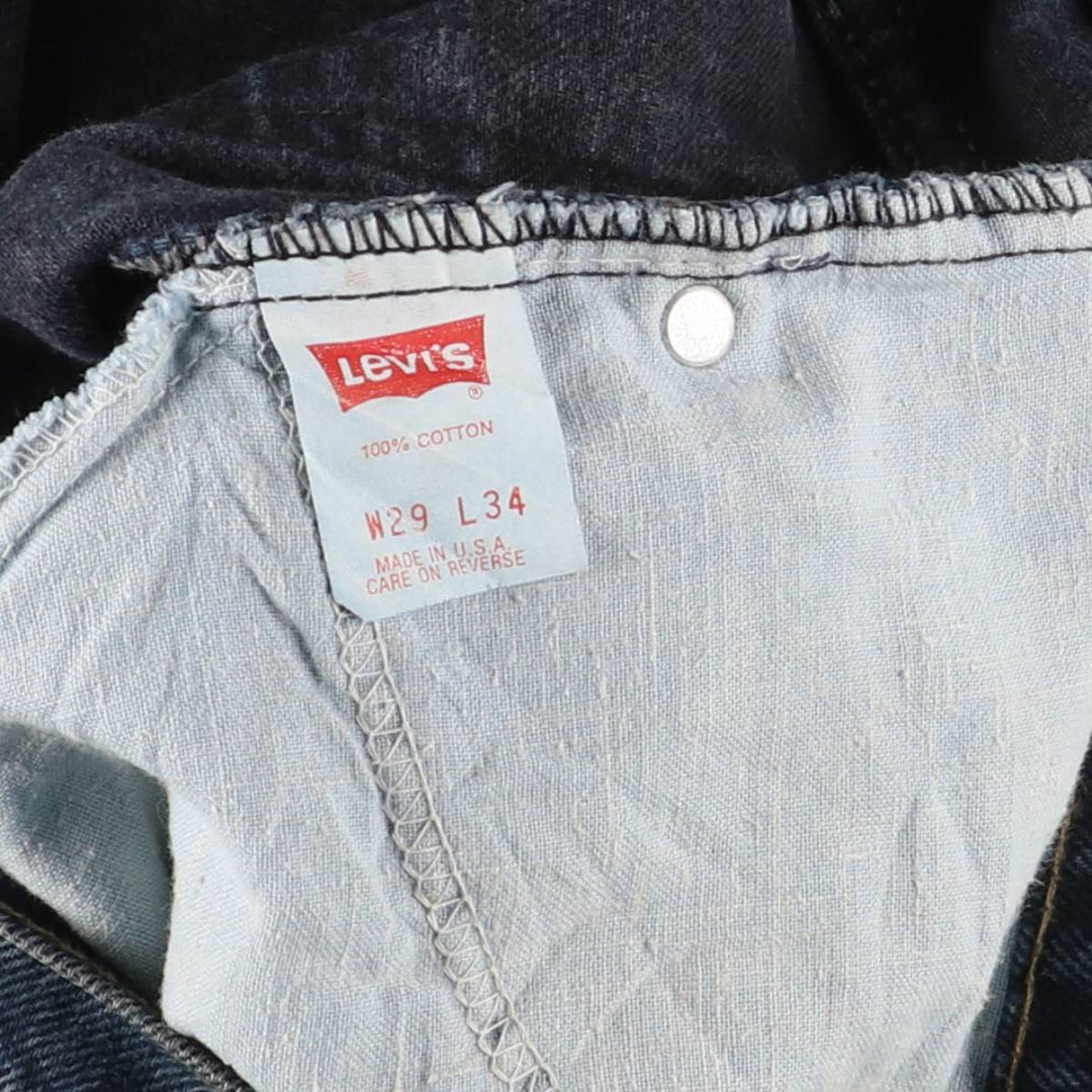 2000'S Levi's 550 Tapered Denim Pants, Made in USA, Men's, Size W29 cotton navy blue type Vintage Second Hand