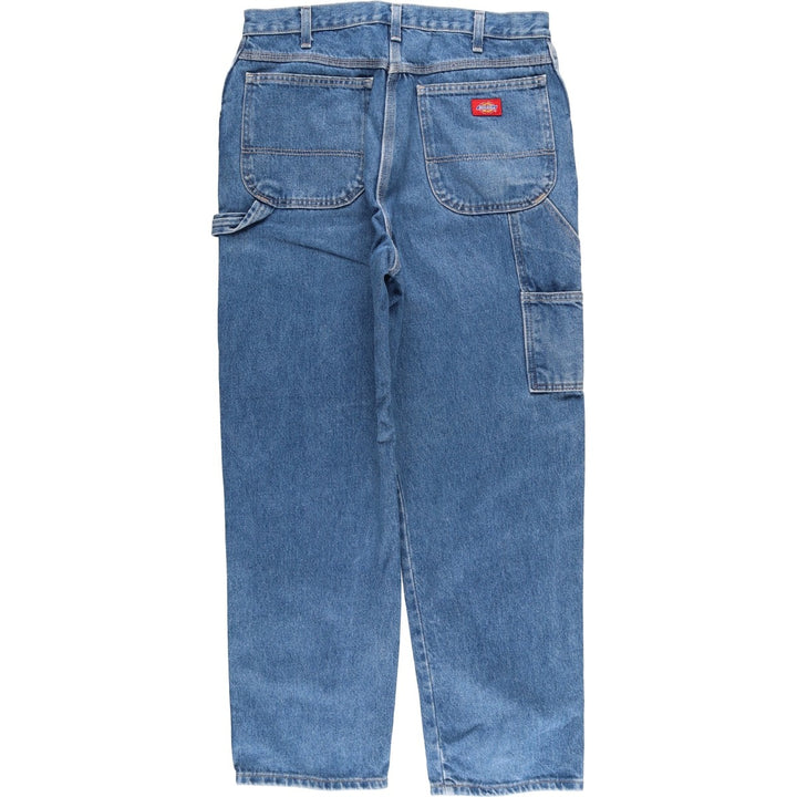 Dickies denim painter pants for men, equivalent to W33 cotton blue type Vintage Second Hand