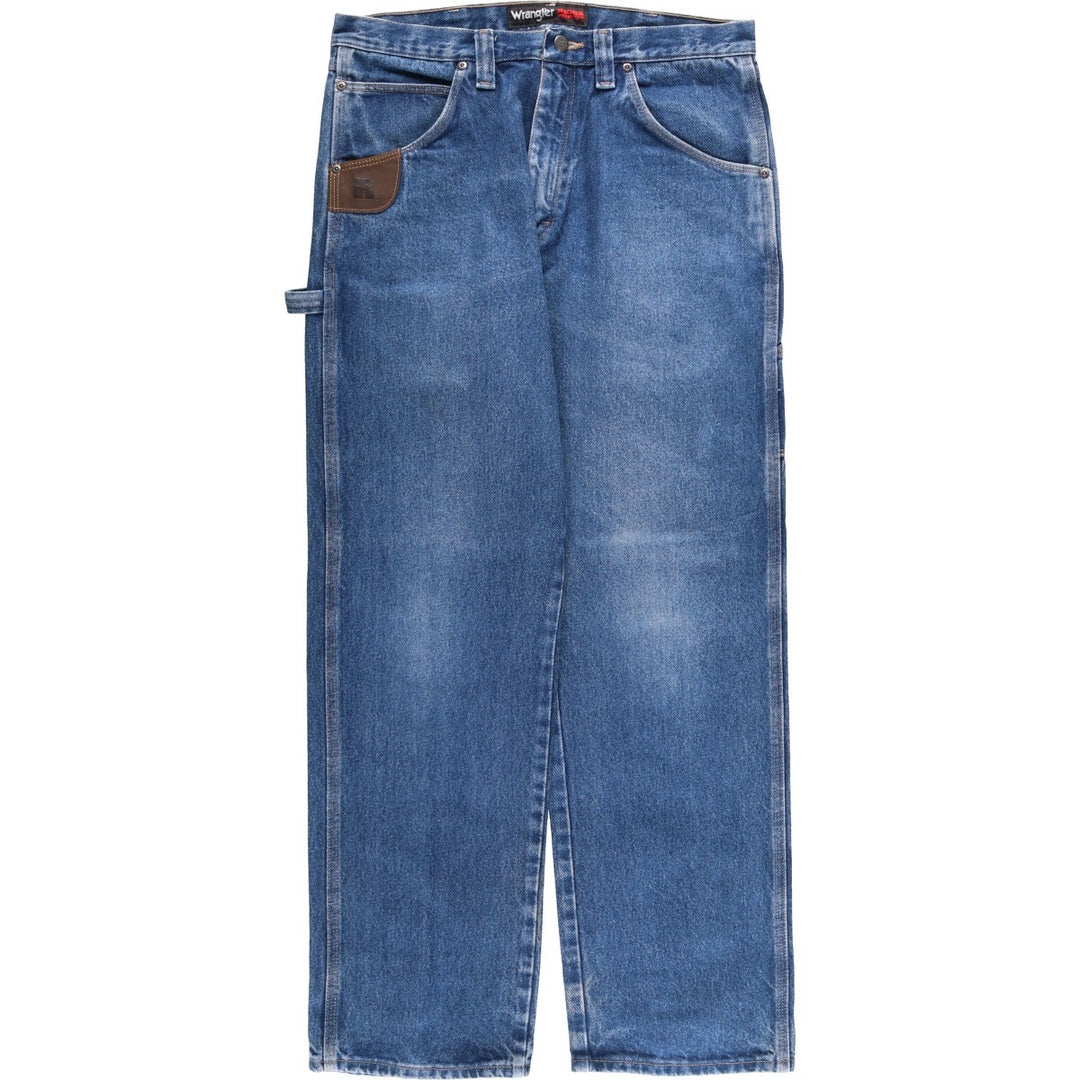 Wrangler RIGGS WORKWEAR Denim Painter Pants Men's W34 equivalent cotton blue type Vintage Second Hand