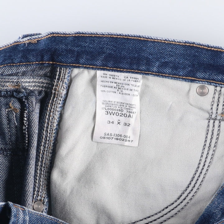 Wrangler RIGGS WORKWEAR Denim Painter Pants Men's W34 equivalent cotton blue type Vintage Second Hand