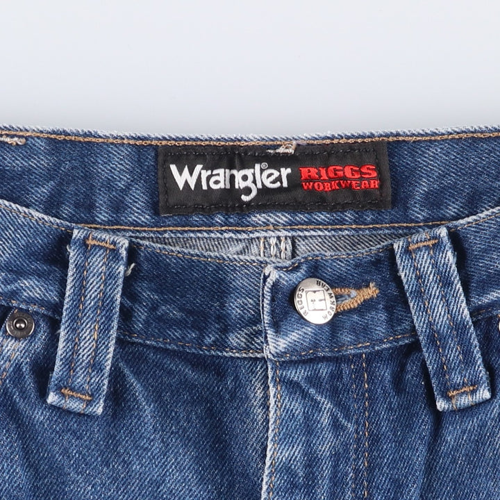 Wrangler RIGGS WORKWEAR Denim Painter Pants Men's W34 equivalent cotton blue type Vintage Second Hand
