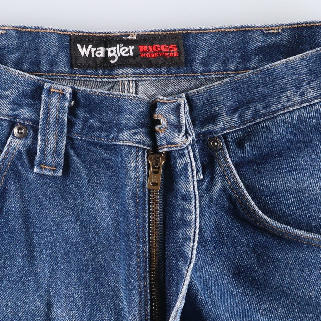 Wrangler RIGGS WORKWEAR Denim Painter Pants Men's W34 equivalent cotton blue type Vintage Second Hand