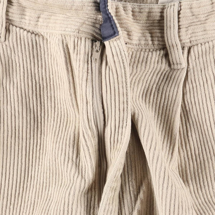 Vintage 90'S Tommy Hilfiger two-pleat corduroy pants, men's size W32. cotton Beige type Vintage Second Hand