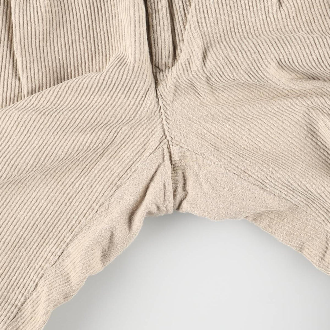 Vintage 90'S Tommy Hilfiger two-pleat corduroy pants, men's size W32. cotton Beige type Vintage Second Hand