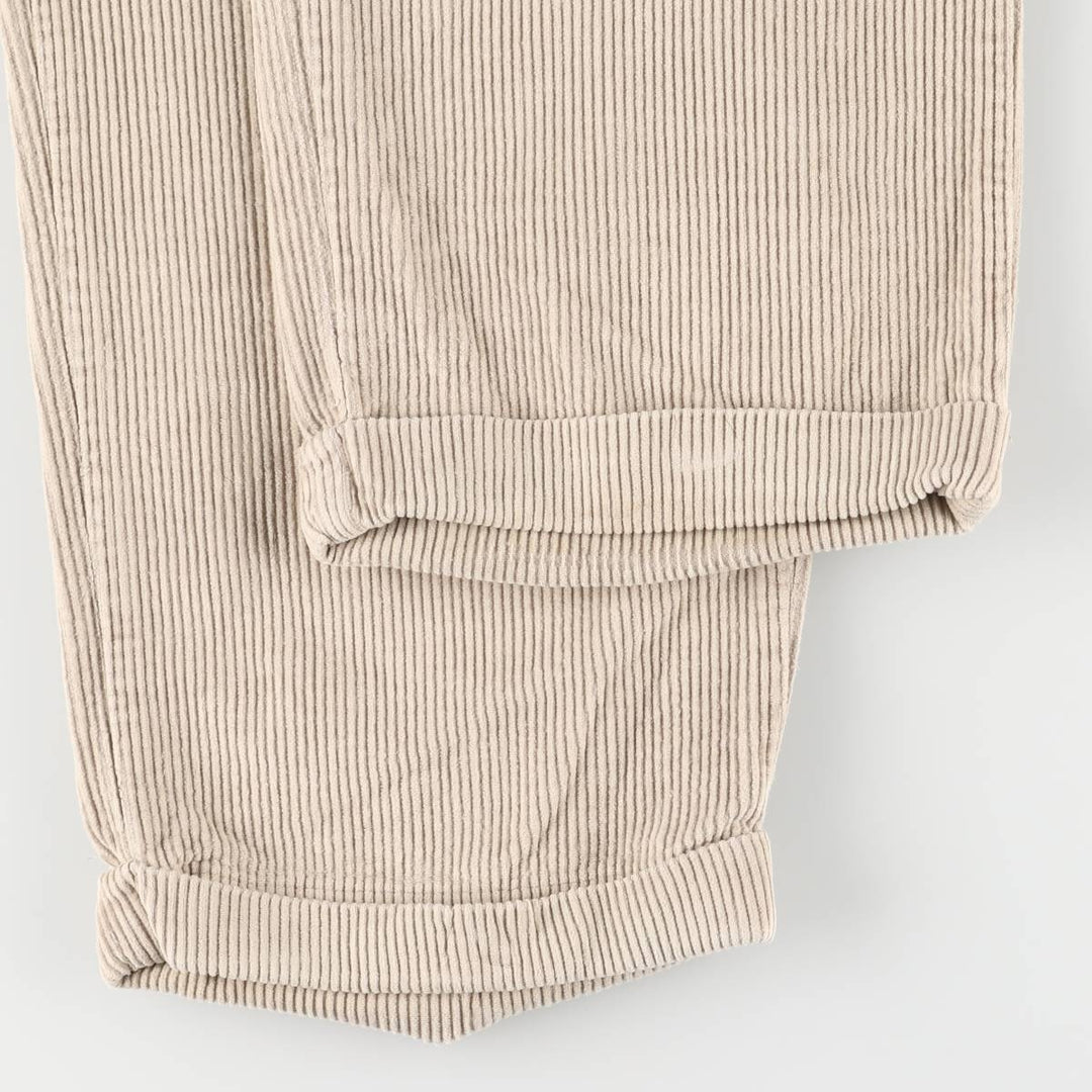 Vintage 90'S Tommy Hilfiger two-pleat corduroy pants, men's size W32. cotton Beige type Vintage Second Hand