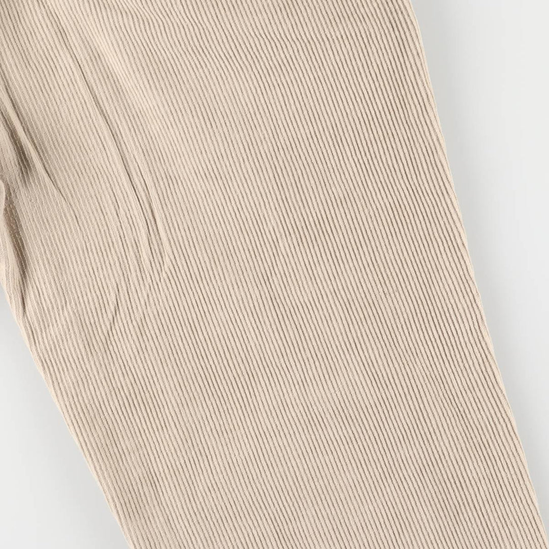 Vintage 90'S Tommy Hilfiger two-pleat corduroy pants, men's size W32. cotton Beige type Vintage Second Hand