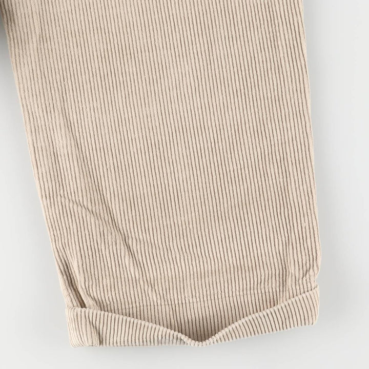 Vintage 90'S Tommy Hilfiger two-pleat corduroy pants, men's size W32. cotton Beige type Vintage Second Hand