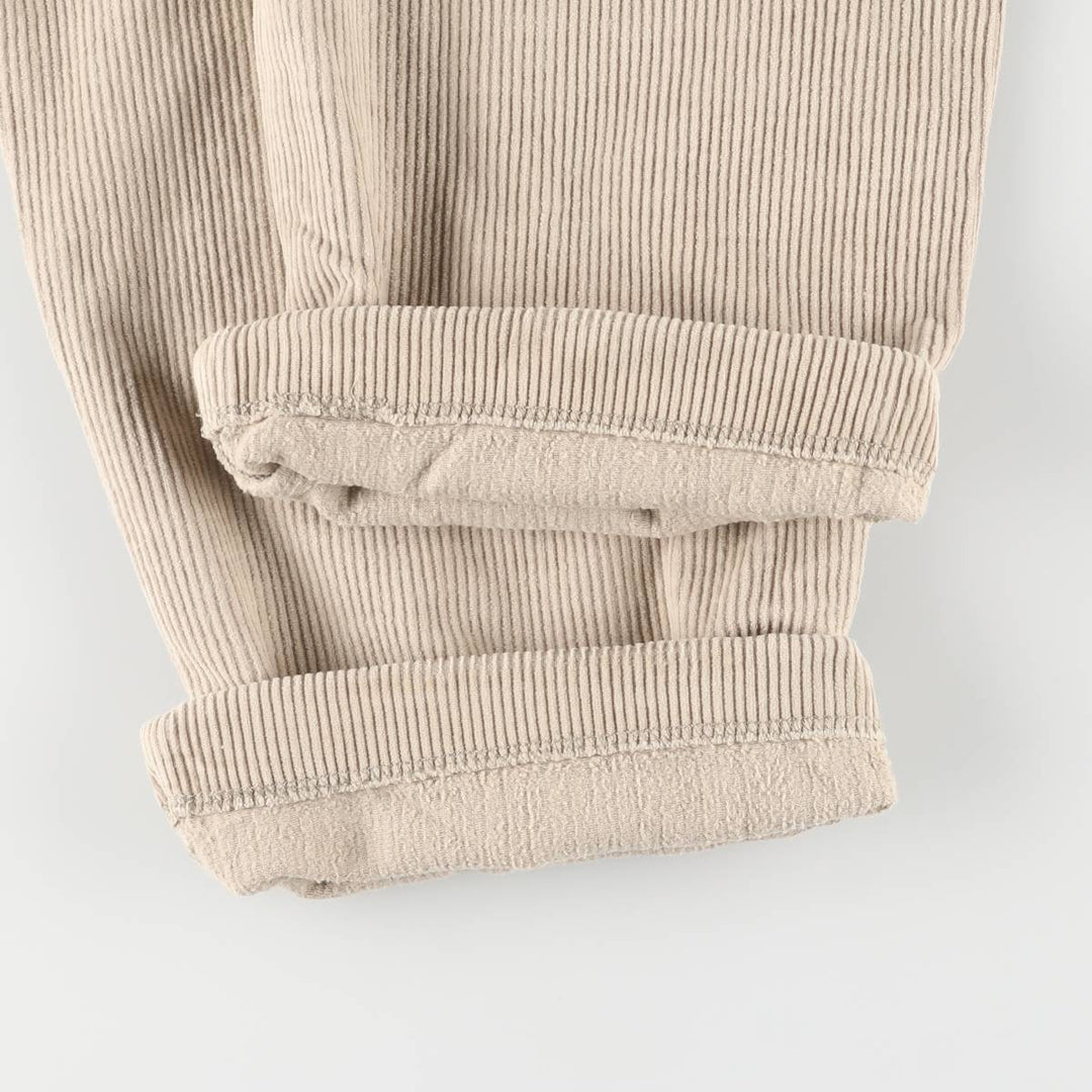 Vintage 90'S Tommy Hilfiger two-pleat corduroy pants, men's size W32. cotton Beige type Vintage Second Hand