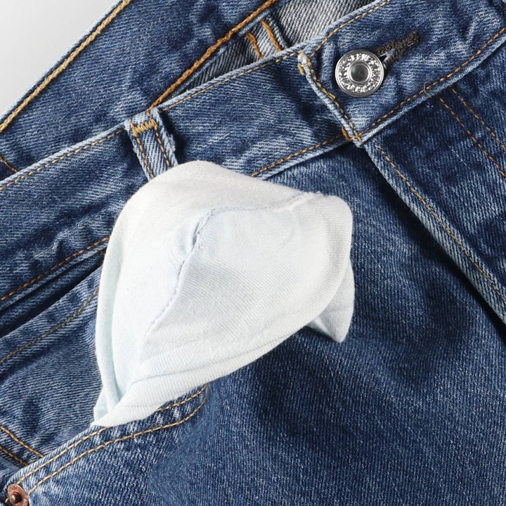 Levi's 501 straight denim pants for men, size W33 cotton blue type Vintage Second Hand