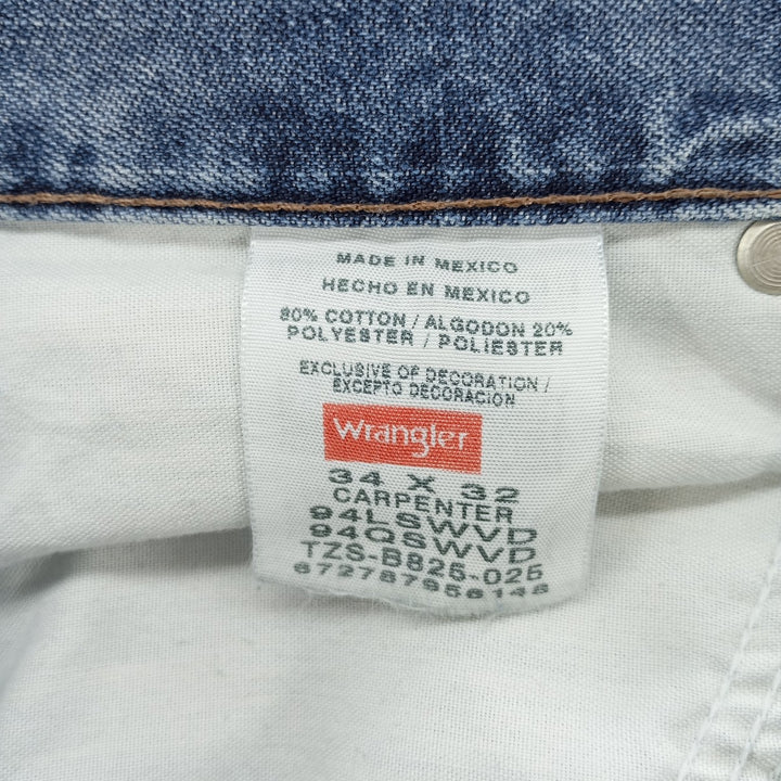 00'S Wrangler CARPENTER denim painter pants for men, W35 equivalent cotton blue type Vintage Second Hand