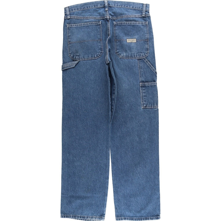 00'S Wrangler CARPENTER denim painter pants for men, equivalent to W34 cotton blue type Vintage Second Hand