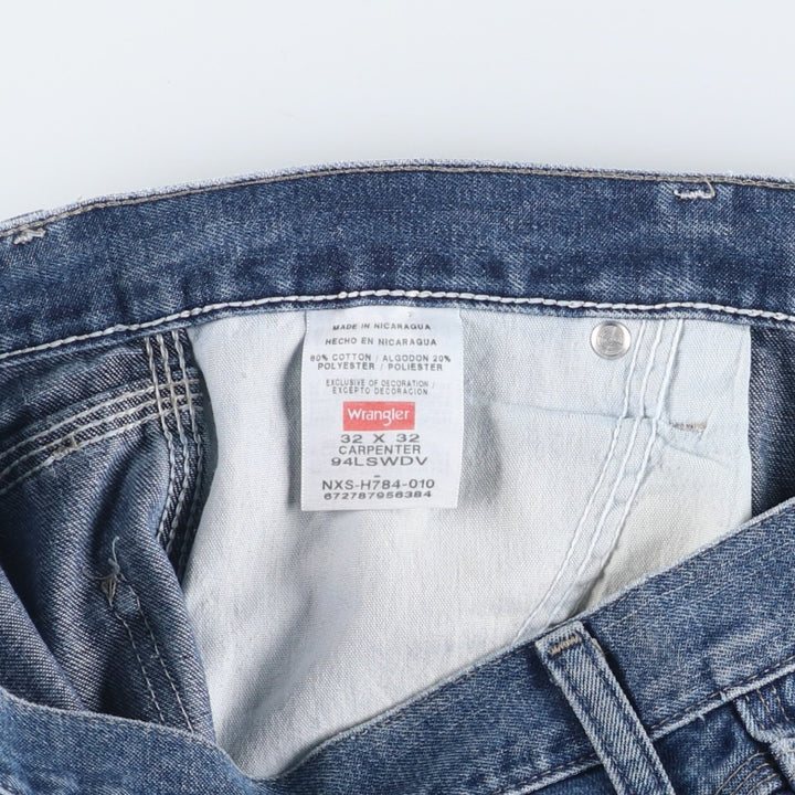 00'S Wrangler CARPENTER denim painter pants for men, equivalent to W34 cotton blue type Vintage Second Hand