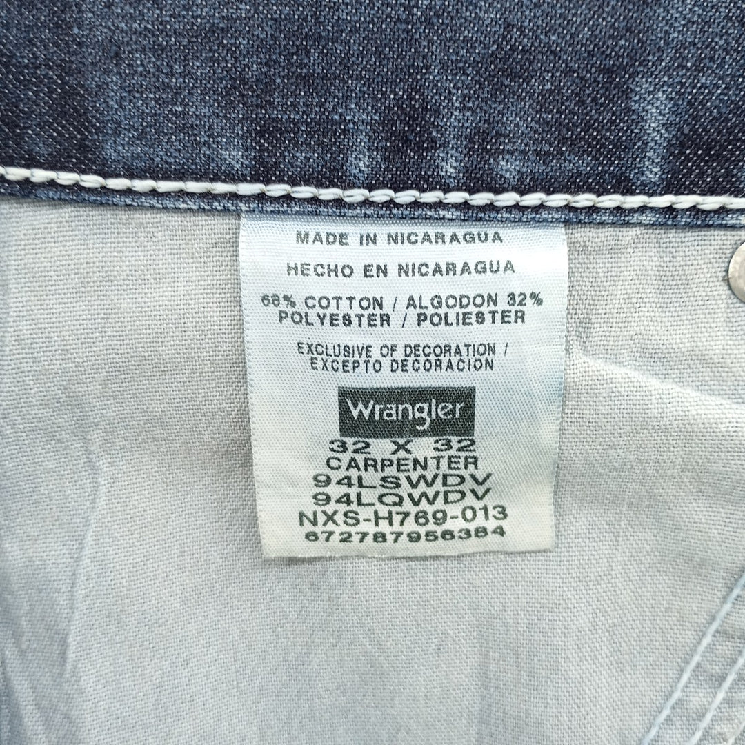 Wrangler Carpenter Denim Painter Pants, Men's, Size W34 cotton blue type Vintage Second Hand