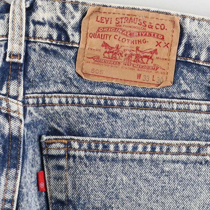 2000'S Levi's 505 Chemical Wash Tapered Denim Pants, Made in USA, Men's Size W31 cotton blue type Vintage Second Hand