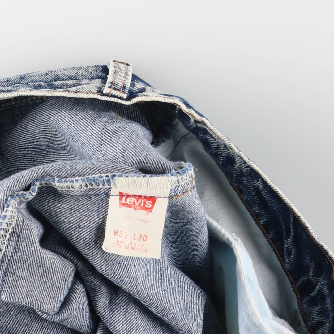 2000'S Levi's 505 Chemical Wash Tapered Denim Pants, Made in USA, Men's Size W31 cotton blue type Vintage Second Hand