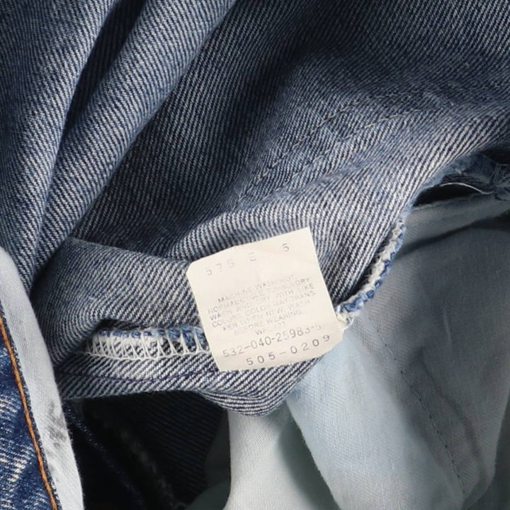 2000'S Levi's 505 Chemical Wash Tapered Denim Pants, Made in USA, Men's Size W31 cotton blue type Vintage Second Hand