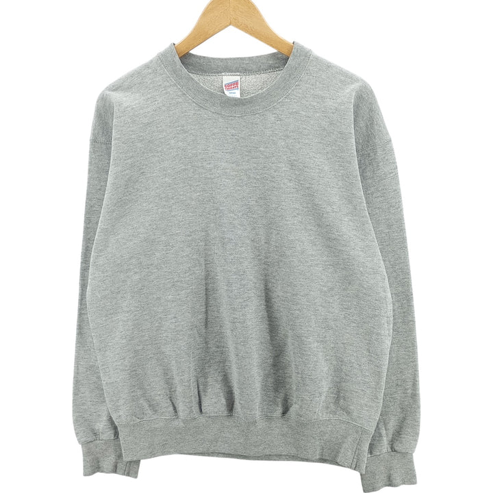 Vintage 90'S SOFFE plain blank sweatshirt, made in the USA, size L, men's polyester gray type Vintage Second Hand