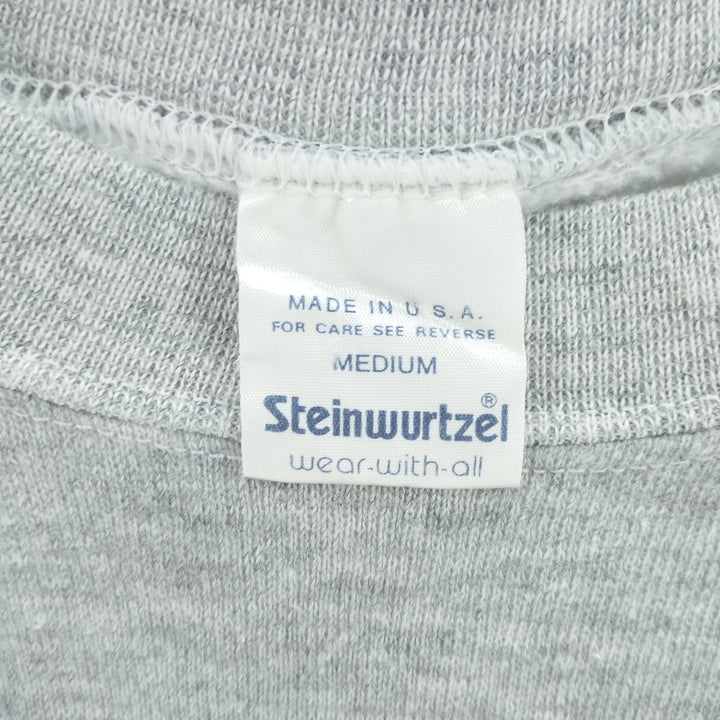 Vintage 90'S STEINWURTZEL plain blank sweatshirt, made in the USA, size M, men's polyester gray type Vintage Second Hand